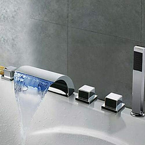 Robinet de Baignoire LED Cascade 5 Trous