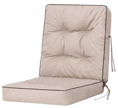 Bankauflage für Gartenmöbel, Gartenbank, Polsterauflage für Hollywoodschaukel, Auflagen für Gartenschaukelkissen, Sitzkissen, Stuhlauflage, Indoor/Outdoor - Beige - 60 cm (1 Stück)