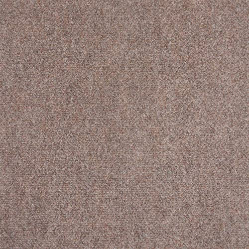 Nadelvlies Teppichfliesen 50x50 selbstliegend Nadelfilz Teppichboden als Fliesen Büro und Arbeitszimmer Teppich Fliesen in Beige Grau (4 Fliesen = 1 m², Beige)