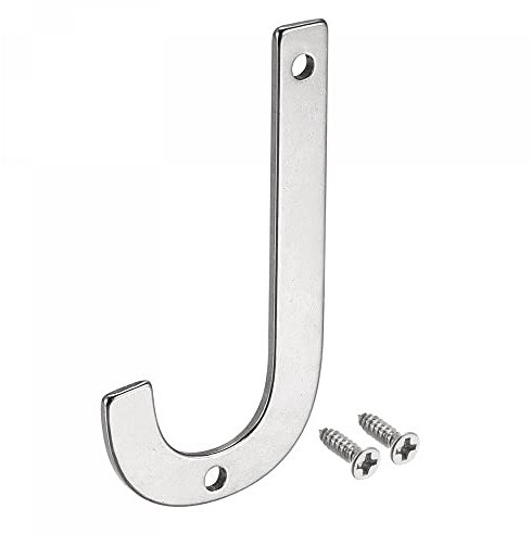 sourcing map Stainless Steel House Letter, 2.76 Inch Letter J for Mailbox Hotel Address Door Sign, Polishing