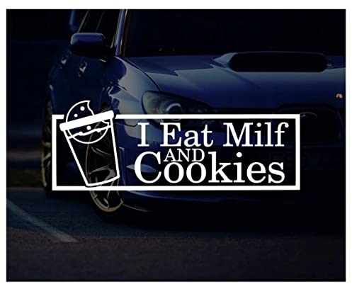 myrockshirt I eat Milfs and Cookies Spaß 20cm Aufkleber Autoaufkleber JDM Sticker Decal frei Farbwahl Profi Qualität