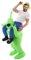 BAJENA Déguisement extraterrestre vert extraterrestre People pour Adultes Halloween Vert Carry Me Costume Drôle Blow Up Cosplay pour Fête Carnaval 150-190CM