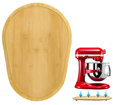Bamboo Sliding Board Compatible with KiTchen Aid Food Processor 5-8 Qt Professional Bowl Lift - Sliding Mat Suitable for KiTChen Aid Mixer 5-8 Qt, Mixing Machine Food Processor Accessories