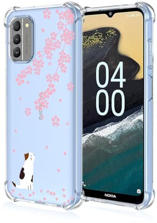 Topme Phone Case for Nokia G42 5G (6.56 Inches), Soft TPU Silicone Transparent Painted Pattern Mobile Phone Case - Cat 2