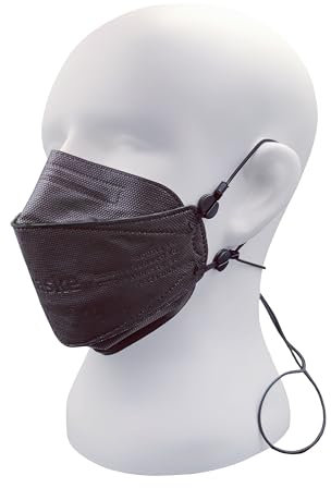 kela 20 pieces black FFP2 Respirator Mask with Free Ear Loop Extension Made in Germany Climate Neutral Breathing Mask with Improved Breathability