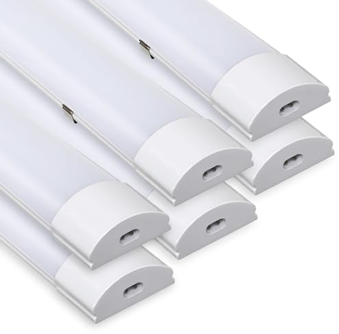 Randaco 6x LED Feuchtraumleuchte 60cm 18W, 1530LM, Neutralweiß 4000K, IP65 Wasserdicht, Verbindbar, für Garage, kellerlampe garageleuchte, Werkstatt, Büro