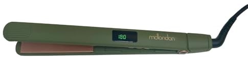 mdlondon Strait Ceramic Hair Straighteners (Olive Green), Professional Straighteners for Short or Long Hair, Flat Iron for Women & Men - Genuine mdlondon Straightners