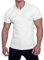 Muscle Cmdr Men's Slim Fit Muscle Polo Shirts Short Sleeve Stretch Quick Dry Tee Casual Golf Athletic T-Shirts (White L)