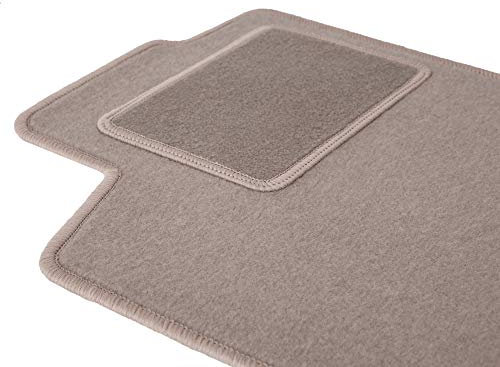 Wielganizator Automatte – Passend für Opel Tigra B TwinTop, Cabrio 2003-2008 – Velours – Autozubehör - Auto Fußmatten – Fußmatte Auto – 1-teilig - beige