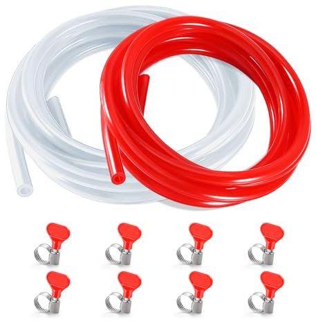 Imaictuu 3 m Kegeratorleitung CO2-Schlauch, Doppelleitungs-Set, 3/16 Zoll Bierleitungsschlauch und ID, 5/16 Zoll CO2-Gasleitung, Kegerator, Ersatzleitung, lebensmittelechtes PVC-Rohr