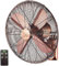 DSeenLeap Wall Mounted Oscillating Fan,Metal Retro Industrial Wall Fan with Remote Control, 3 Speed Setting, 3 Modes,Quiet Operation (1 14inch)