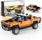 CMJ RC Cars Ensemble de Construction Hummer EV a l'echelle 1:30 - Kit de modèle de Camion électrique sous Licence de 431 pièces, Jouet de Construction de Collection pour Enfants et Adultes (Orange)