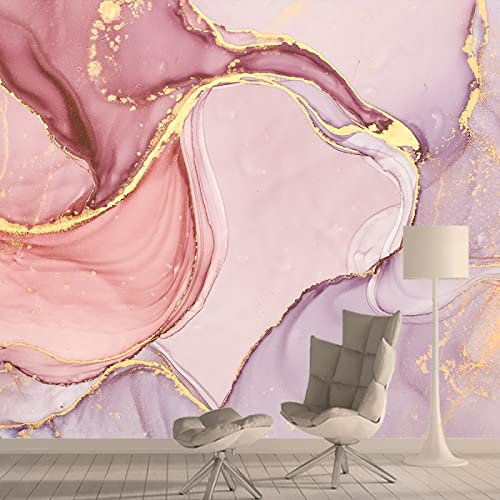 Papier peint effet marbre rose 3D pour salon, chambre à coucher, grande décoration murale, rouleaux de papier contact 250 x 175 cm