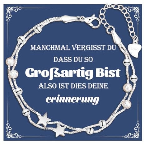 CheersLife Armband Damen,Geschenke für Frauen,Stern Armband Damen Silber,Geschenke für Teenager Mädchen Beste Freundin Mutter Tochter Schwester,Geburtstagsgeschenk für Frauen Weihnachten Valentinstag