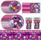 51PCS Monster Party Tableware Set, Monster Birthday Party Supplies Party Favor, Plates Napkins Cups Monster Birthday Party Decorations, for 10 Guests
