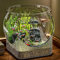 Boule en verre transparent - Bol à poisson rond - Aquarium Betta - Aquarium de bureau pour le travail à domicile - Petits aquariums - 16/19/22,3 cm