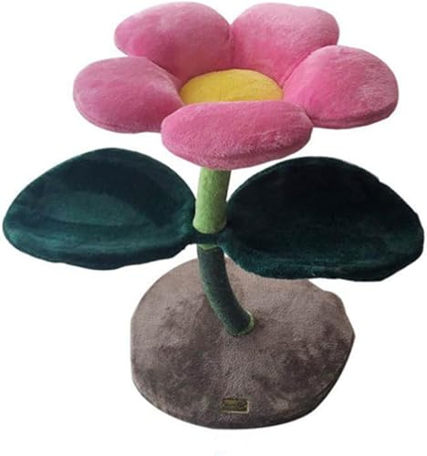 Creativity Cat Tree, Flower Shape Cat Tower For Cute Kittens, Pet Furniture Tall Cat Climbing With Scratching Posts, Colorful