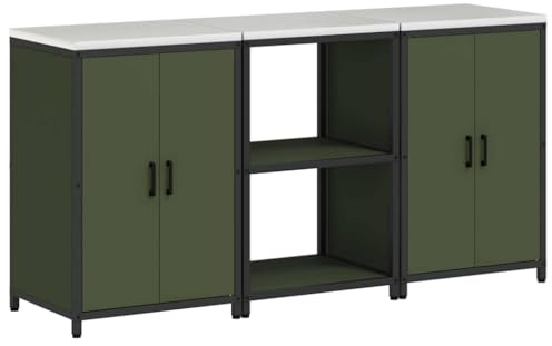 vidaXL Kitchen Cupboard - Modern Metal Shelf for Your Home Keeping Everything Tidy and Looks Great While Staying Space-saving