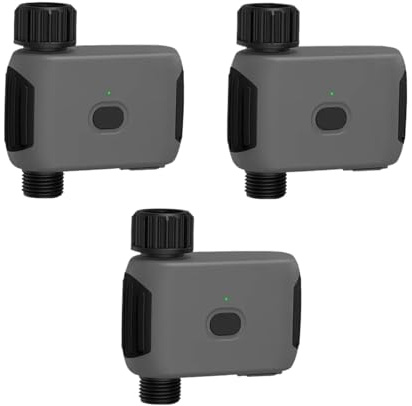 AMRTTWY Bewässerungssteuerung. Bluetooth Garten Wasser Timer Regen Verzögerung Programmierbare Automatische Sprinkler Tropf Bewässerung Ventil Wassertimer(3Pcs)