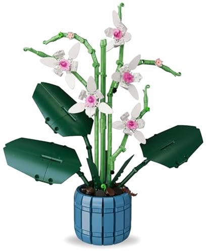 Bausteine Orchidee, KOMPATIBEL MIT Lego, Blumen im Topf, DIY-Set, 711 Teile, 6+ (D)
