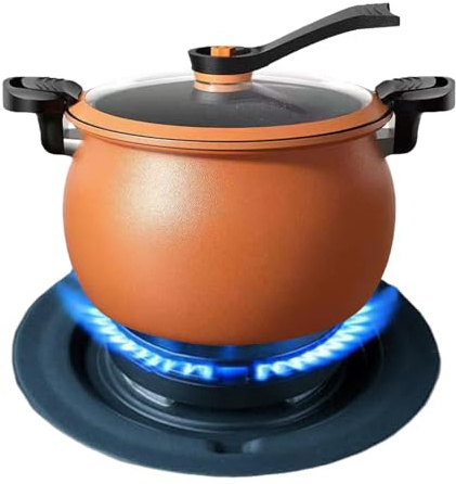 TocaFeank Pentola A Pressione Antiaderente,Antiaderente Grande capacità Multifunzionale con Coperchio Trasparente - Pentola in Ghisa per Cucina | Ideale per Preparazioni Culinarie, Conservazione