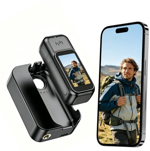 4K Thumb Action Pocket POV Camera Video Body Cam Cycling Vlogging Travel | 32GB Card Included 180° Rotatable Lens Portable Magnetic Hotspots WiFi Waterproof Case