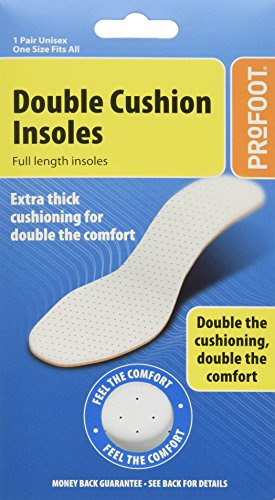 Profoot Double Cushion Insoles Full Length Men Pr