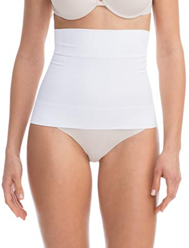 FarmaCell Shape 605 (Blanc, L) Gaine Femme Serre Taille Ceinture Gainante Ventre Plat Corset Minceur Invisible