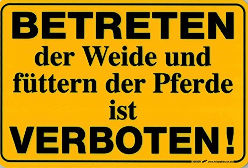Verbotsschild - Betreten der Weide verboten - 308599 - Gr. 30 x 20 cm