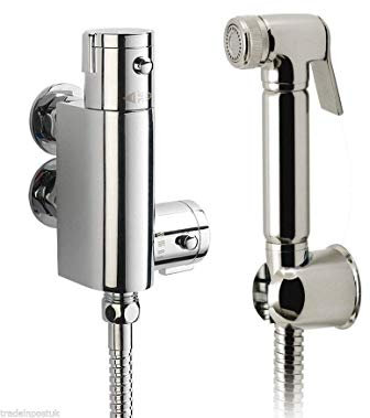 Thermostatic Bidet Douche Trigger Spray and Valve Bathroom Shower Kit