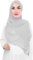 Lina & Lily Damen Muslim Premium Chiffon Hijab Kopftuch Schal aus Leicht Stoff (Silber)