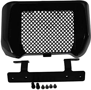 HDBUBALUS Custodia per Coperchio Radiatore Olio Moto con Staffa Adatta per Harley Touring Road King Road Street Glide Freewheeler Flhr Flhx 2017-2020 Nero