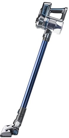 H.Koenig Aspirapolvere ricaricabile senza fili e senza sacco UP680 PowerClean+, 2 velocità, potente, compatto, leggero, autonomo, silenzioso, multifunzione, scopa elettrica, 100 W, 0,8 litri, blu