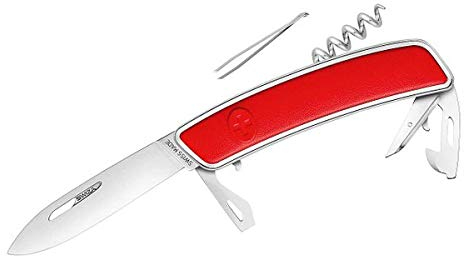 SWIZA Schweizer Messer D03 Leder Couteau Mixte-Adulte, argenté, 17cm