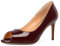 Elashe Damen Peeptoe Pumps | 8cm Stiletto High Heel | Bequeme Lack Stilettos Bordeaux EU38