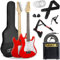 3rd Avenue XF 3/4 Size Electric Guitar Ultimate Kit with 10W Amp, Cable, Stand, Gig Bag, Strap, Spare Strings, Picks, Capo – Red