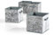 Urban Lifestyle Crushed Velvet Storage Cubes, Set of 4, Gray