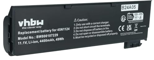 vhbw Akku kompatibel mit Lenovo ThinkPad X270 20K6000 | X270 20HN005, X270 20HN003, X270 20HN001 Notebook (4400 mAh, 11,1 V, Li-Ion)