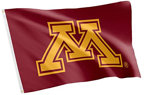 Flagge 1 der Universität von Minnesota, 100 % Polyester, für drinnen und draußen, 91 x 152 cm
