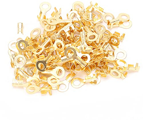 100 Stück Ring Kabelschuh Ring Auge M4 4,2 Mm Bare Terminal Lug Cold Press Terminal