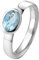 ACALEE Topas Ring Weißgold 333 / 8K Echter Topas Blau 90-1012-01-52 Ringgröße 52/16,6