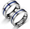 Ihanskio Personalisierte Ring für Paar Unisex Holz Inlay Männer Ringe Innen Können Eingraviert Individuelles Versprechen Hochzeit Engagement Ringe Schwarz Titan stahl 8MM 6-13# (Blue-8mm/6mm, 1 PAIR)