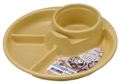 bangyao Fondueteller 4 Teiliges Set Fondue Teller Bunt mit 12 Fonduegabeln, Quadratisch/Rund