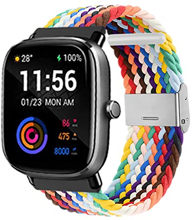AireWiki Nylon Armband Kompatibel mit ID205L Armband 19mm Für Herren Damen Sport Stoff Ersatzband Uhrenarmband Kompatibel mit ID205S ID205G ID215G ID216 SW020 SW023 WF021 WF025 (D)