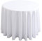 FANIVIN Polyester Tischdecke Tischtuch Tischwäsche Couchtisch Küchentischabdeckung Tafeltuch Rund Einfacher Stil Weiß Durchmesser 240CM