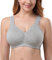 DotVol Donna Pizzo Cotone Taglia Comoda Fibbia Completa Senza Ferretto Reggiseno Grigio 9E