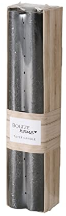 Boltze Stabkerze Melia 4-teilig (Farbe schwarz, ø 2,0 cm / Höhe 20 cm, 4 Kerzen, Kerzen aus Wachs, zur Dekoration, Tischkerze) 2028137