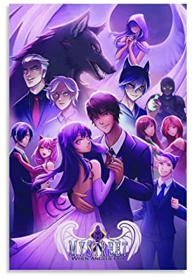 Aphmau Poster Dekorative Malerei Leinwand Wandposter und Kunstbild Druck Moderne Familie Schlafzimmer Dekor Poster 60 x 90 cm Aphmau Poster Leinwand Kunst Poster Bild Modern Office Familie