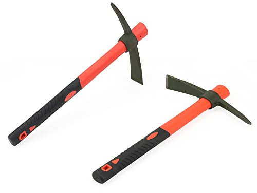 KEILEOHO 2 pezzi 35 pollici Pick Mattock, Pick Mattock Zappa con maniglia, Mattock da giardino per giardinaggio, piccone per piantare campeggio, diserbo