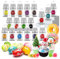 ROUCLO Lebensmittelfarbe 18x6ml Flüssigelebensmittelfarben Farben-Food Coloring für Set für Kuchendekoration,Macarons,Donuts,Fudge,Zuckerguss, DIY Seifen,Eis, Seifenfarbe, Spritzpistolenfarbe
